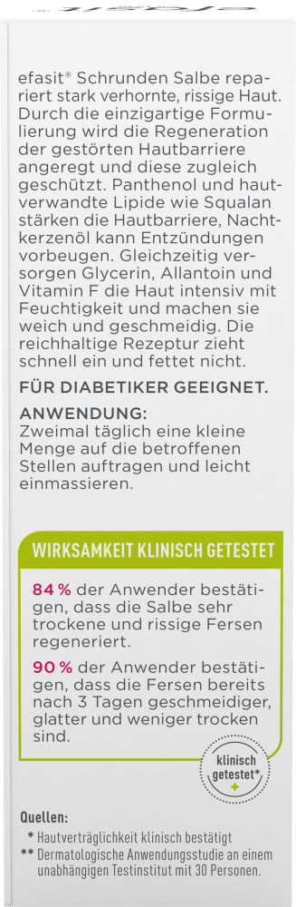 efasit SCHRUNDEN SALBE 60 ml Salbe