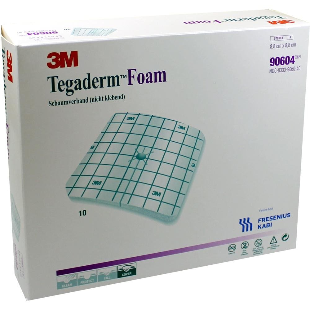 TEGADERM Foam Verband FK 8,8x8,8 cm 90604 10 St Verband