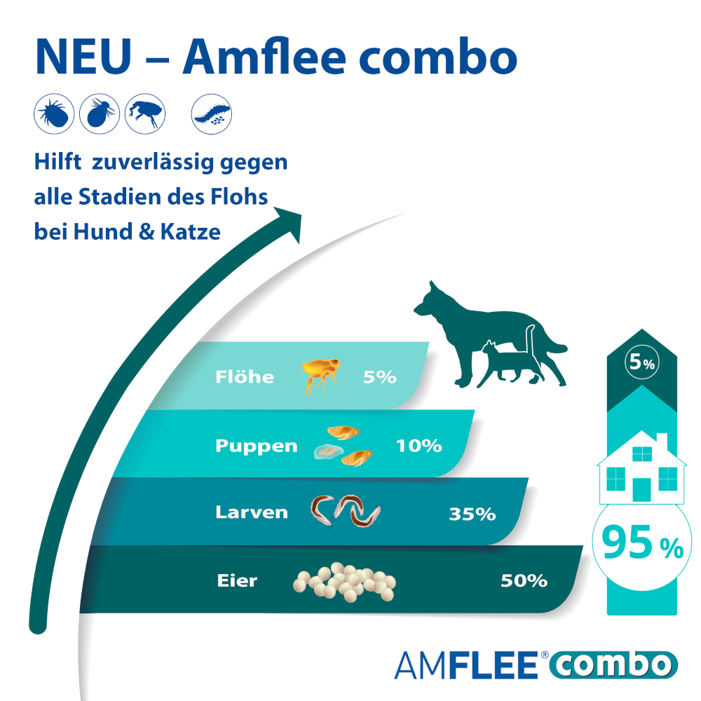 Amflee combo 67mg Lösung zum Auftropfen für kleine Hunde 2-10 kg 3 St Lösung
