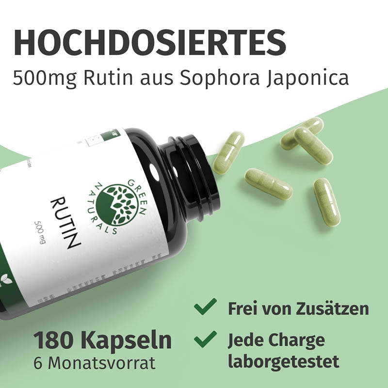 GREEN NATURALS RUTIN 500 mg 180 St Kapseln