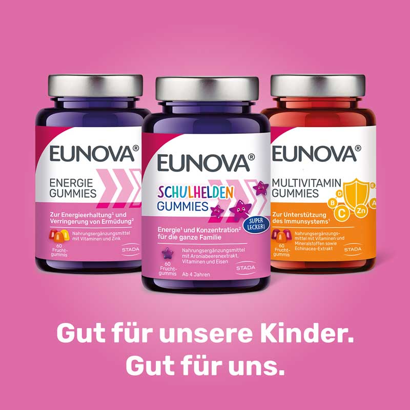 : EUNOVA Schulhelden Gummies: Multivitamine für Kinder & die ganze Familie 60 St Bonbons