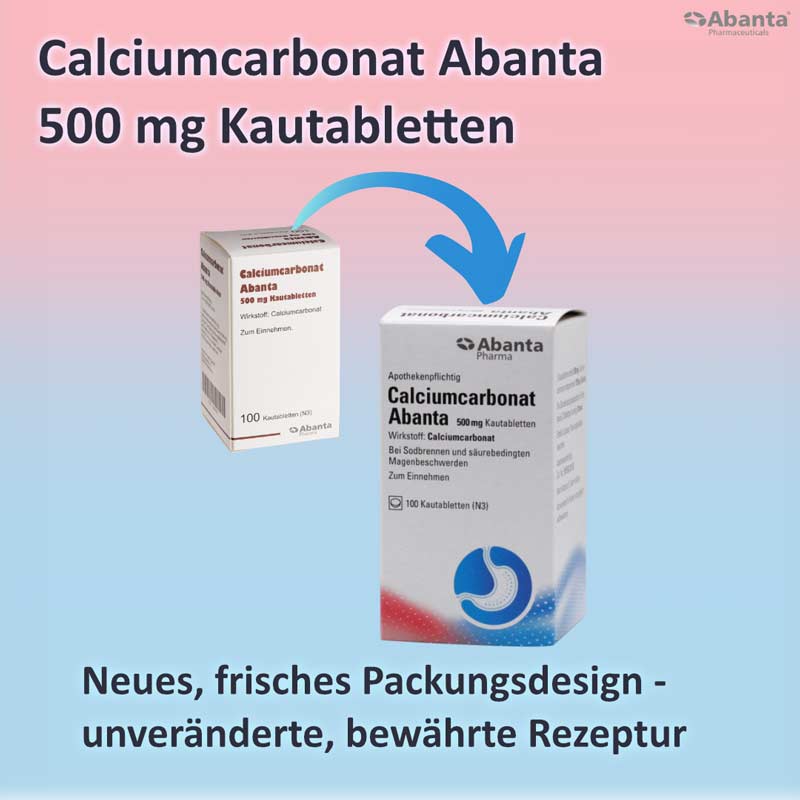 Calciumcarbonat Abanta 500 Mg Kautabletten  100 St Kautabletten
