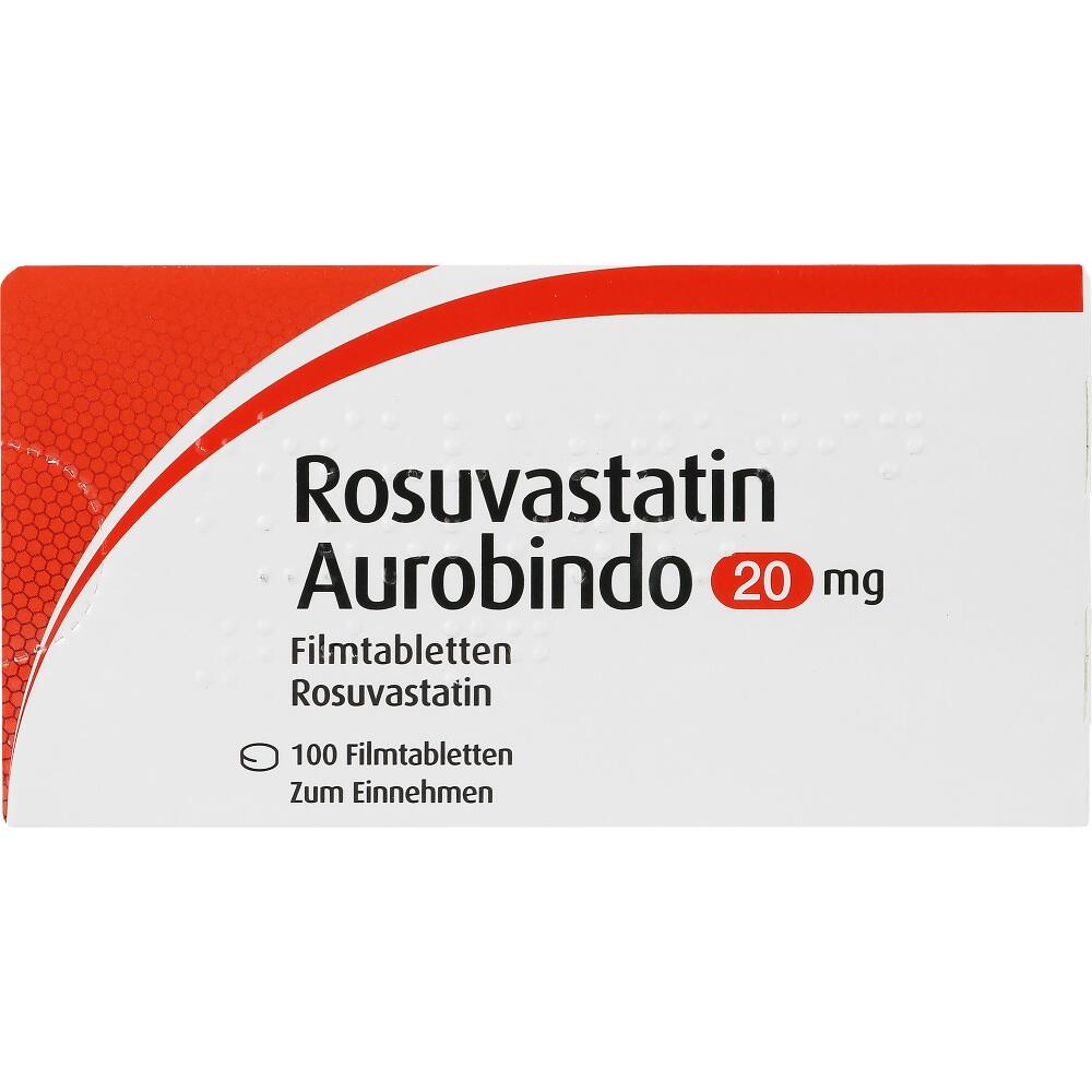 Rosuvastatin Aurobindo 20 mg Filmtabletten 100 St Filmtabletten