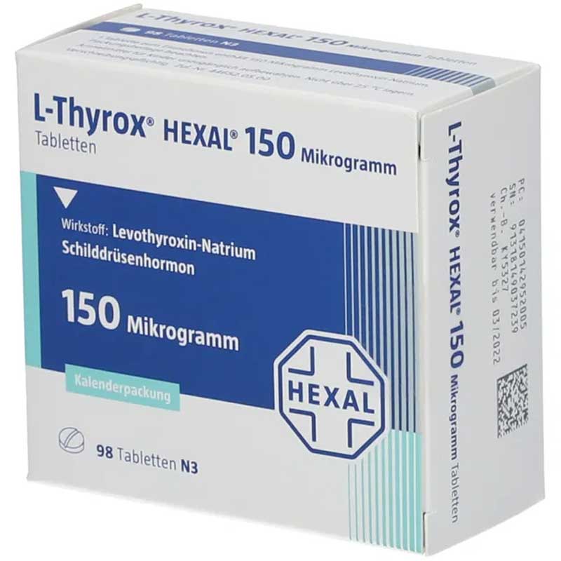 L-Thyrox HEXAL 150  98 St Tabletten in Kalenderpackung