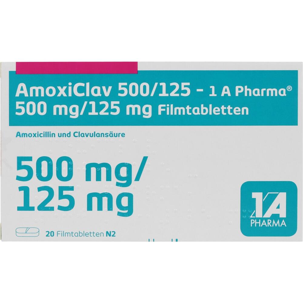 AmoxiClav 500/125-1 A Pharma 20 St Filmtabletten