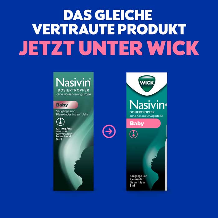 WICK Nasivin DOSIERTROPFER Baby Ohne Koservierungsstoffe 5 ml Nasentropfen