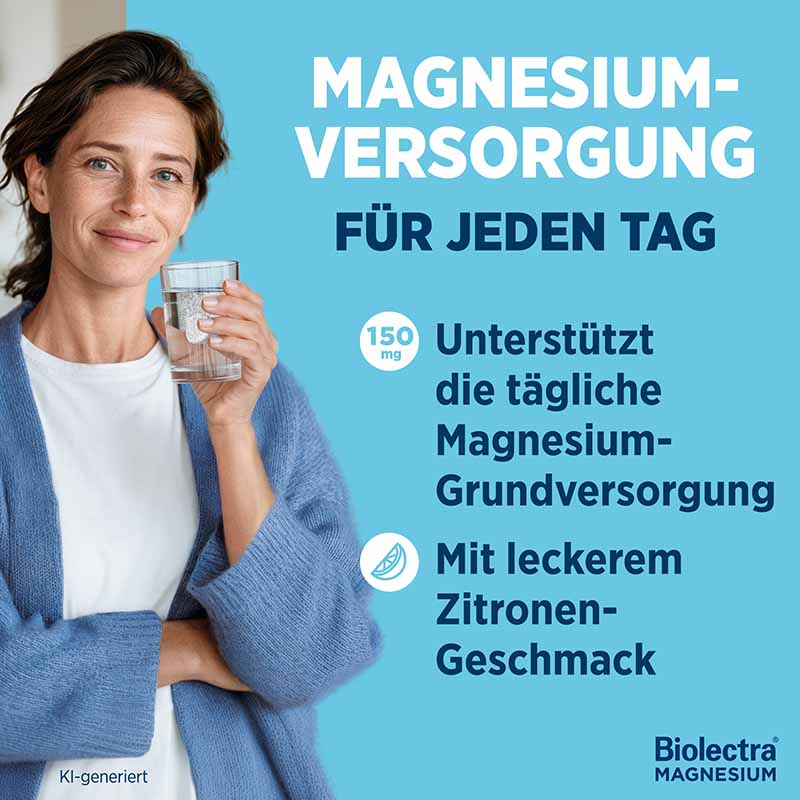 Biolectra MAGNESIUM 150mg Zitrone  20 St Brausetabletten