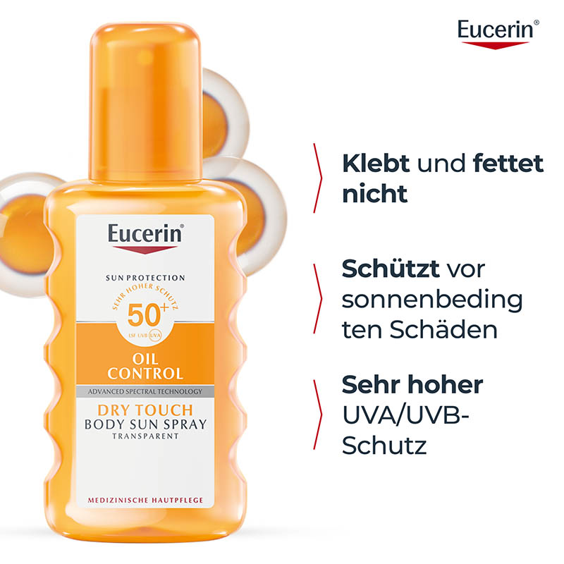 Eucerin SUN OIL CONTROL DRY TOUCH SUN SPRAY TRANSPARENT LSF 50+  200 ml Spray