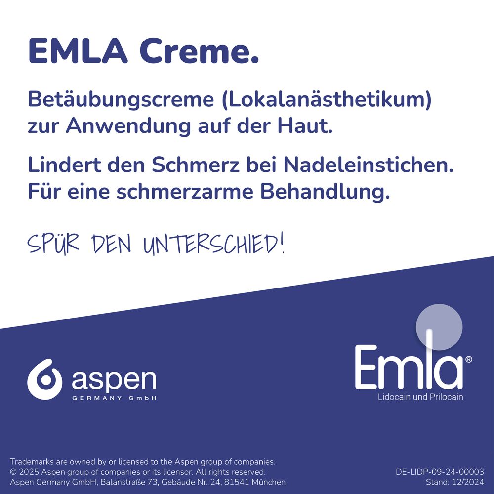 Emla Creme + 2 Tegaderm Pflaster  5 g Creme