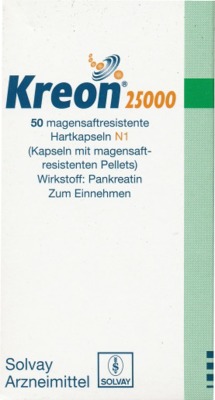 Kreon 25000 50 St Hartkapseln mit magensaftresistent überzogenen Pellets