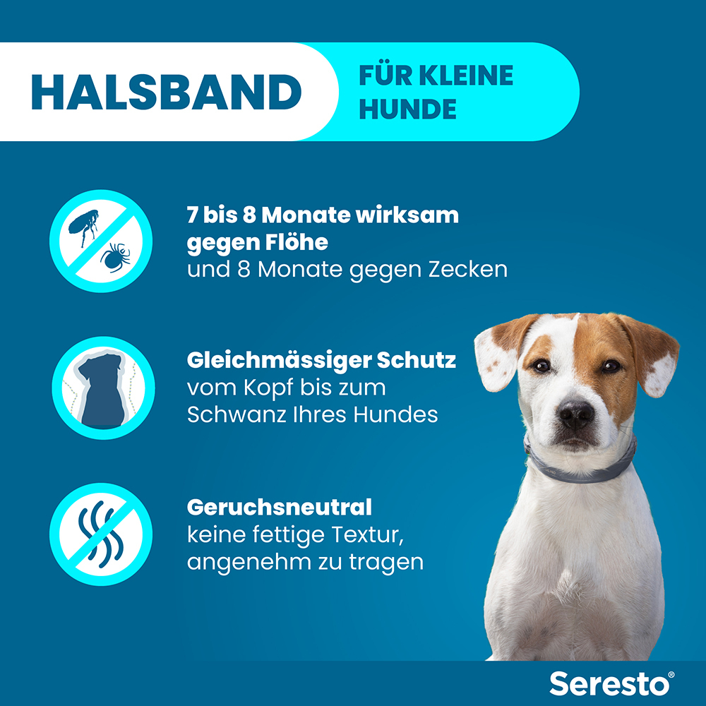 SERESTO 1.25+0.56 HUND BIS 8KG 1 St Halsband