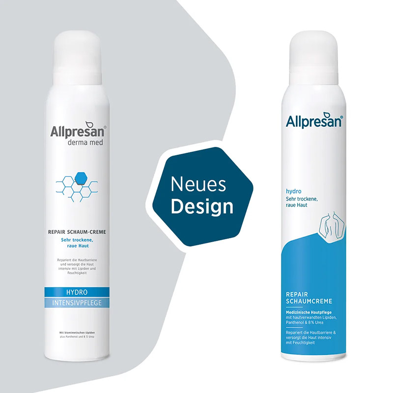 Allpresan derma med HYDRO INTENSIVPFLEGE REPAIR SCHAUM-CREME 200 ml Schaum