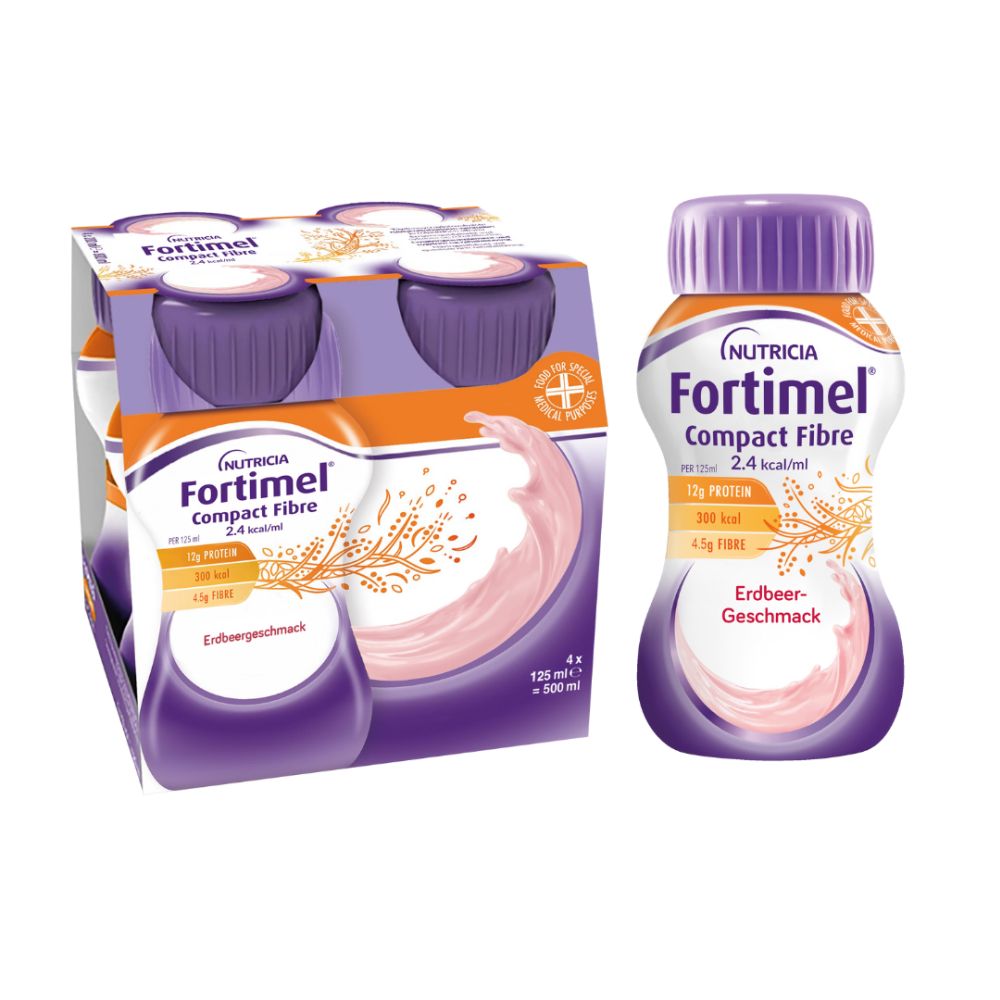 Fortimel Compact Fibre 2.4 Trinknahrung Mix 8X4X125 ml Flüssigkeit