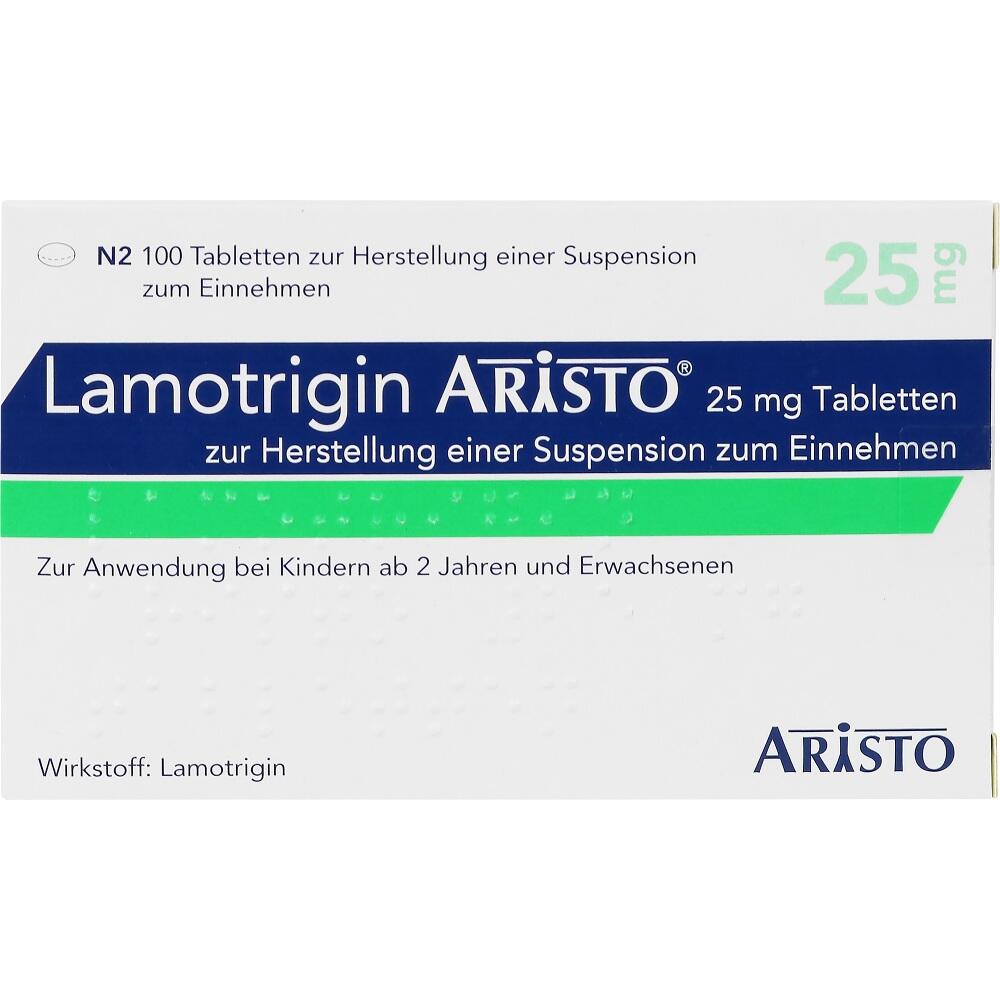 Lamotrigin Aristo 25mg suspendierbare Tabletten 100 St Tablette zur Herstellung einer Suspension zum Einnehmen