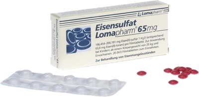 Eisensulfat Lomapharm 65mg 20 St Überzogene Tabletten