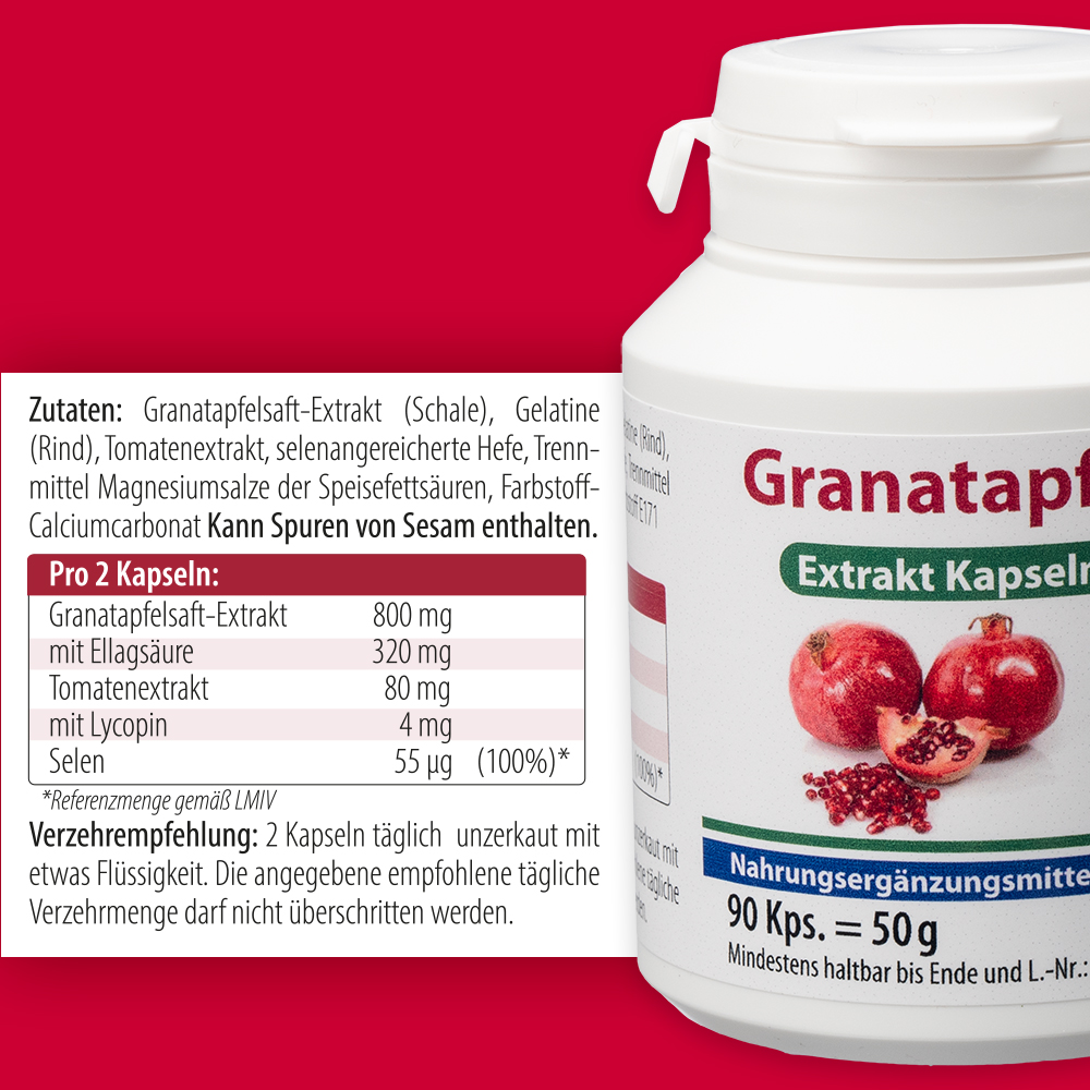 GRANATAPFEL EXTRAKT Kapseln 90 St Kapseln