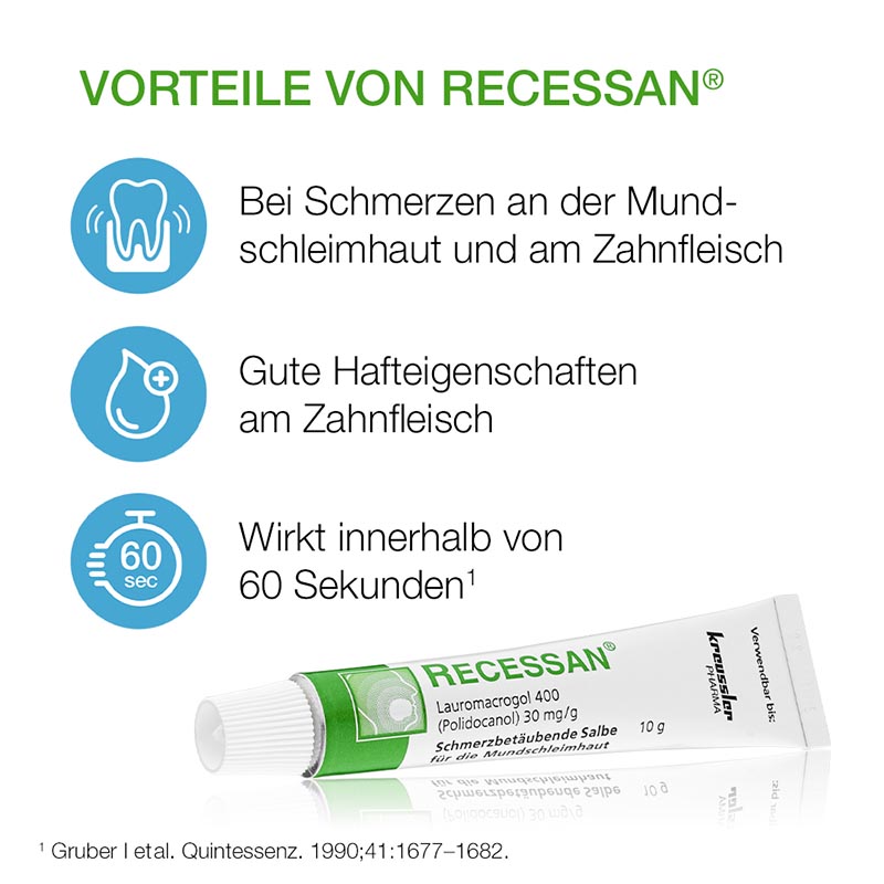 RECESSAN Schmerzbetäubende Salbe 10 g Salbe