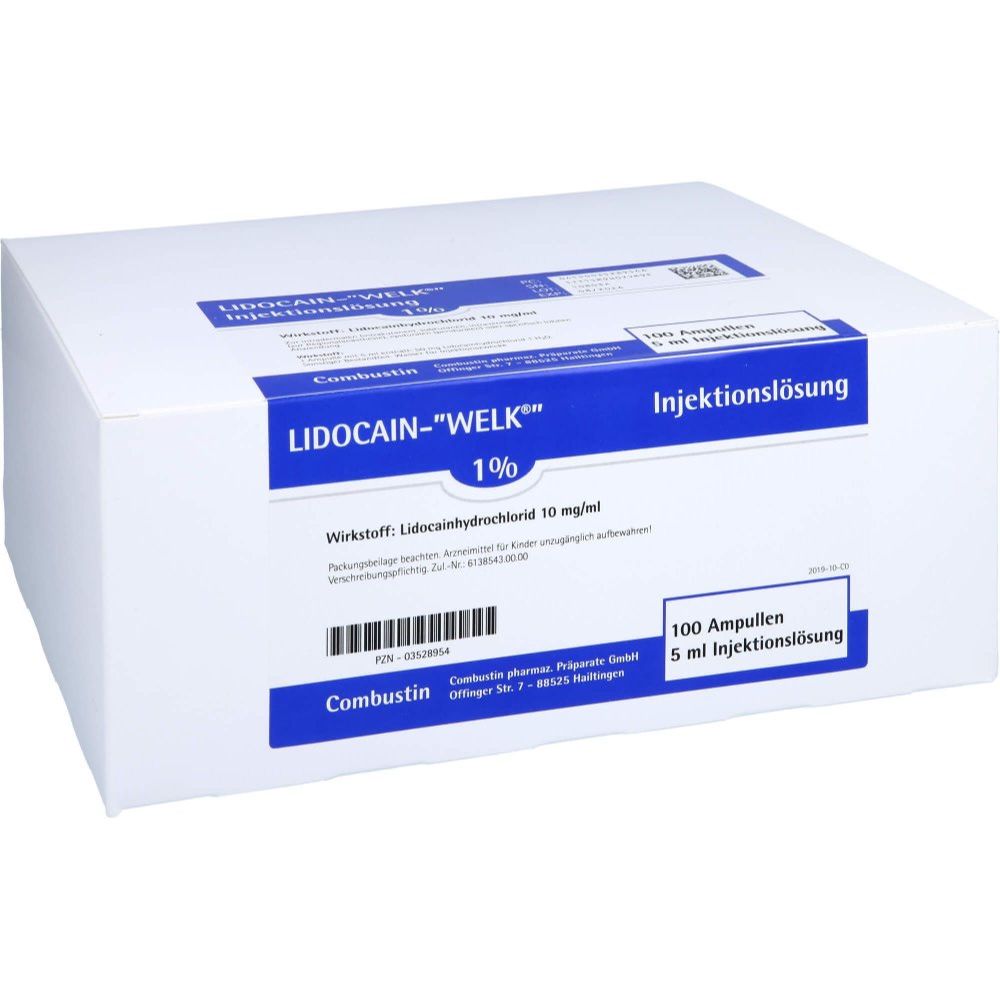 LIDOCAIN WELK 1% Ampullen 100X5 ml Injektionslösung