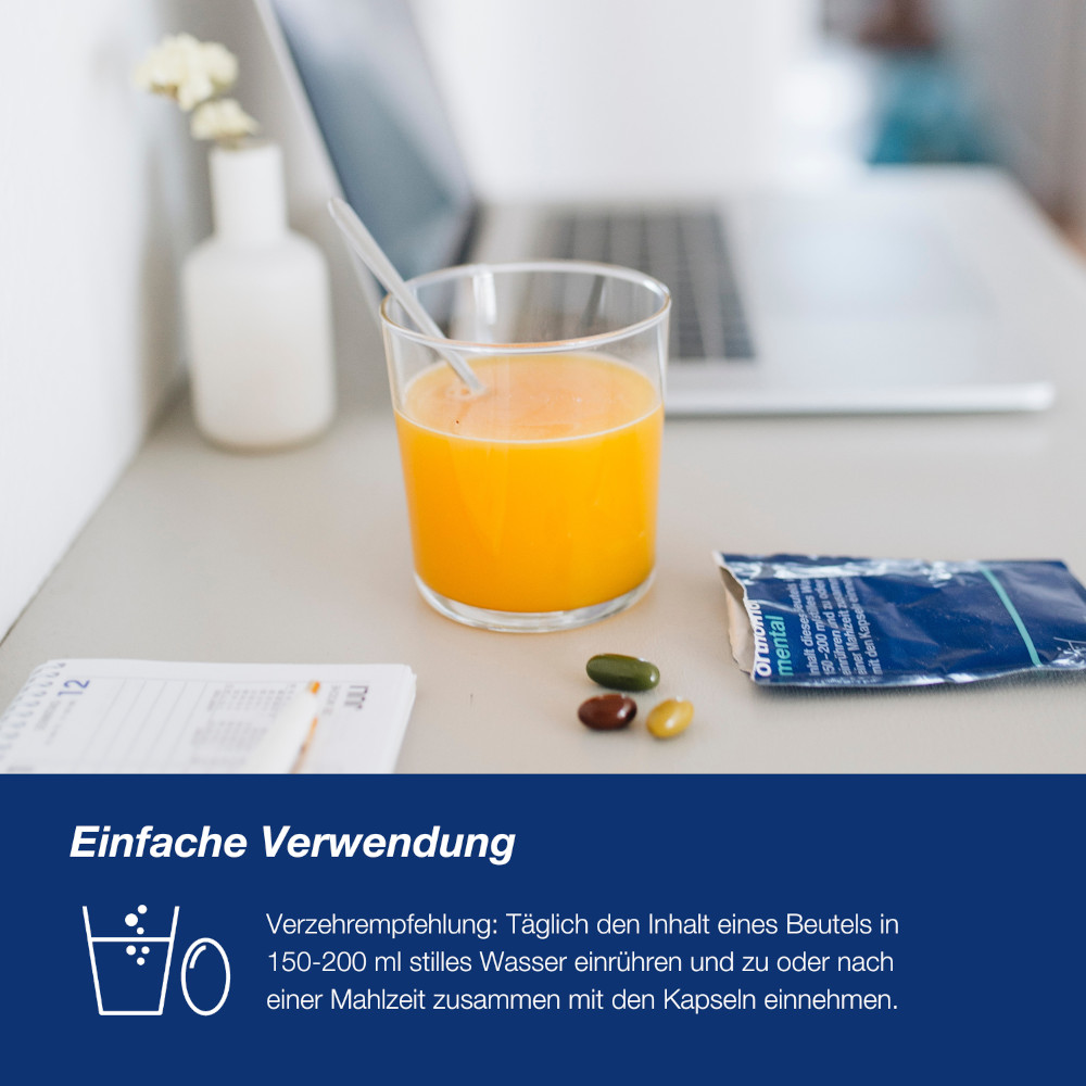 orthomol mental - mit Omega-3-Fettsäure, Magnesium und Vitamin B12 - Granulat/Kapseln