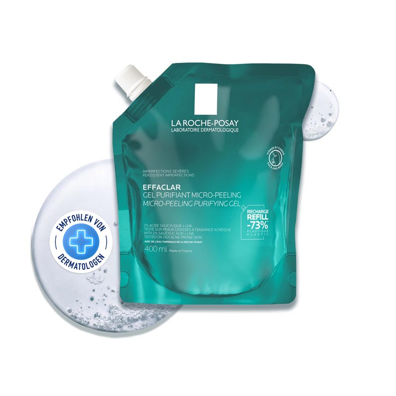 LA ROCHE-POSAY EFFACLAR MIKRO-PEELING REINIGUNG Nachfüllpack 400 ml Gel