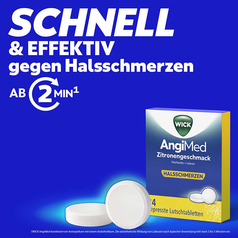 WICK AngiMed Zitronengeschmack 24 St Lutschtabletten