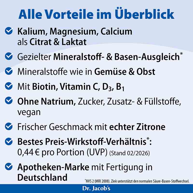 Dr. Jacob's Basenpulver plus Basen-Citrat-Mineralstoffe