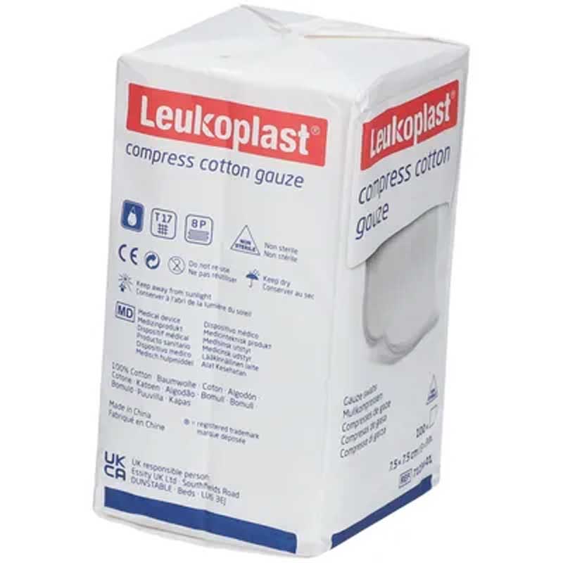 Leuloplast Kompressen 7,5x7,5cm 8-fach 100 St Kompressen
