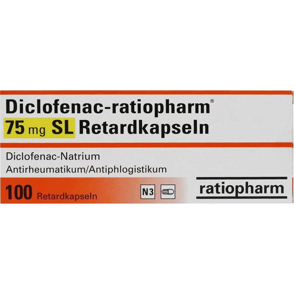 Diclofenac-ratiopharm 75mg SL 100 St Retard-Kapseln