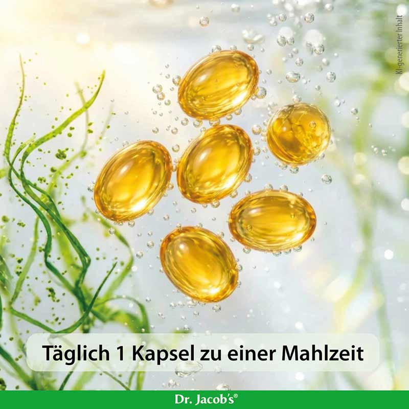 Dr. Jacobs DHA Algenöl vegane Omega-3-Fettsäure  60 St Kapseln