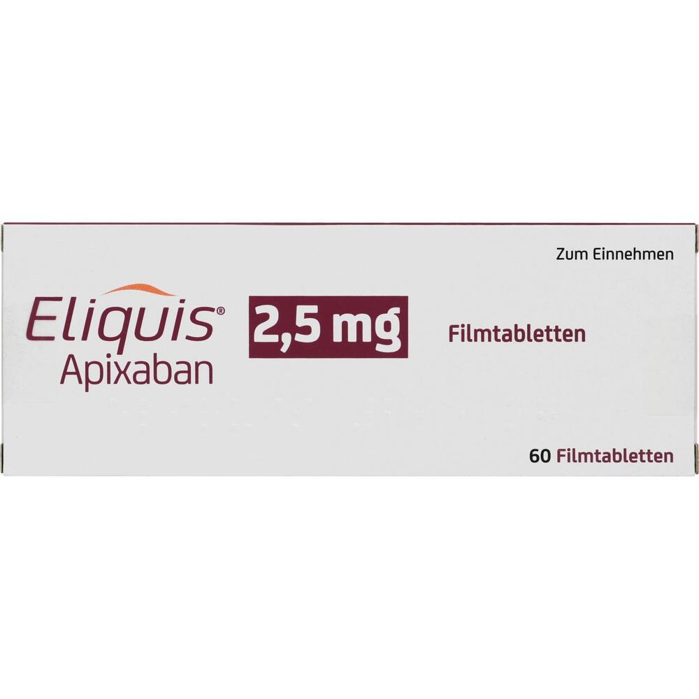Eliquis 2,5mg 60 St Filmtabletten