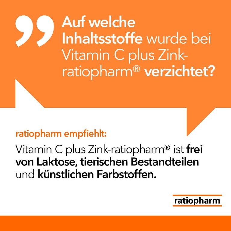 Vitamin C plus Zink-ratiopharm 20 St Brausetabletten