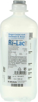 RINGER LACTAT n.Hartm.B.Braun Ecofl.Plus Inf.-Lsg. 500 ml Infusionslösung
