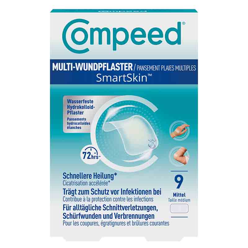 Compeed MULTI-WUNDPFLASTER SmartSkin Mittel 9 St Pflaster