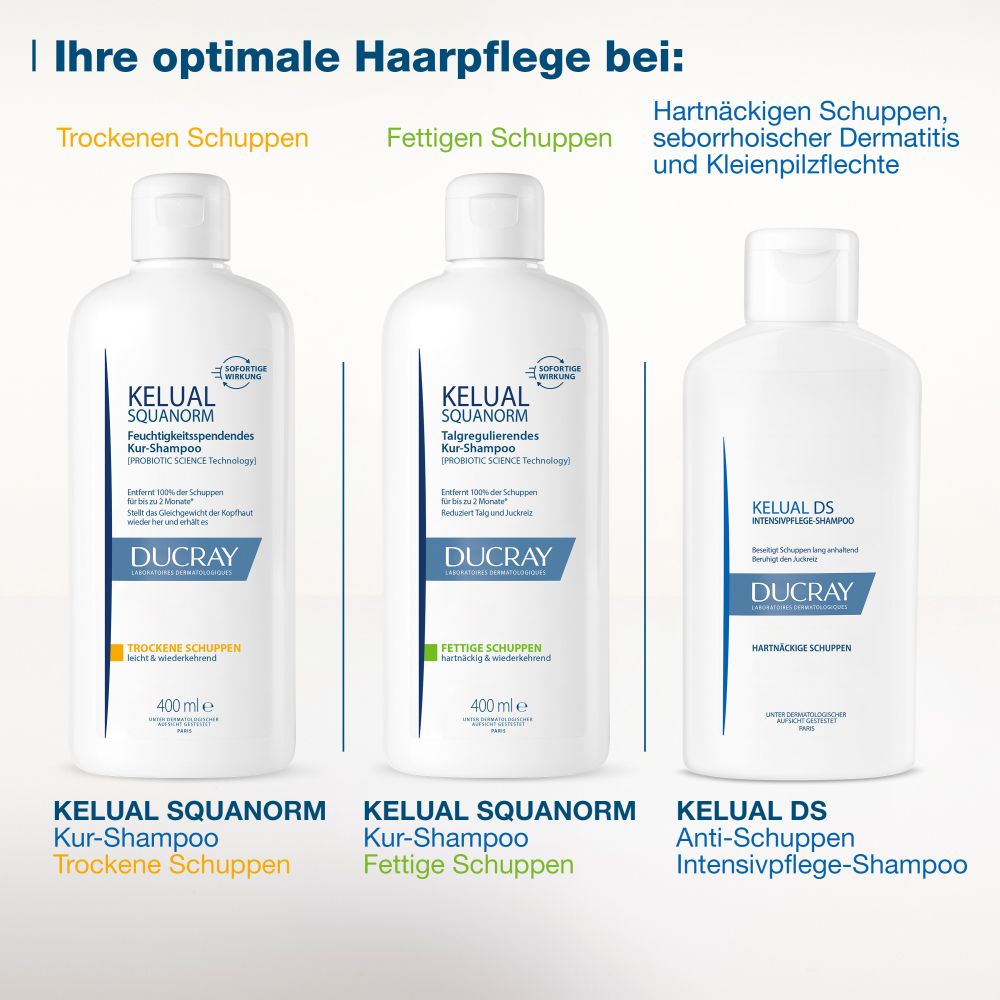 DUCRAY KELUAL SQUANORM Shampoo fettige Schuppen Doppelpack  2X400 ml Shampoo