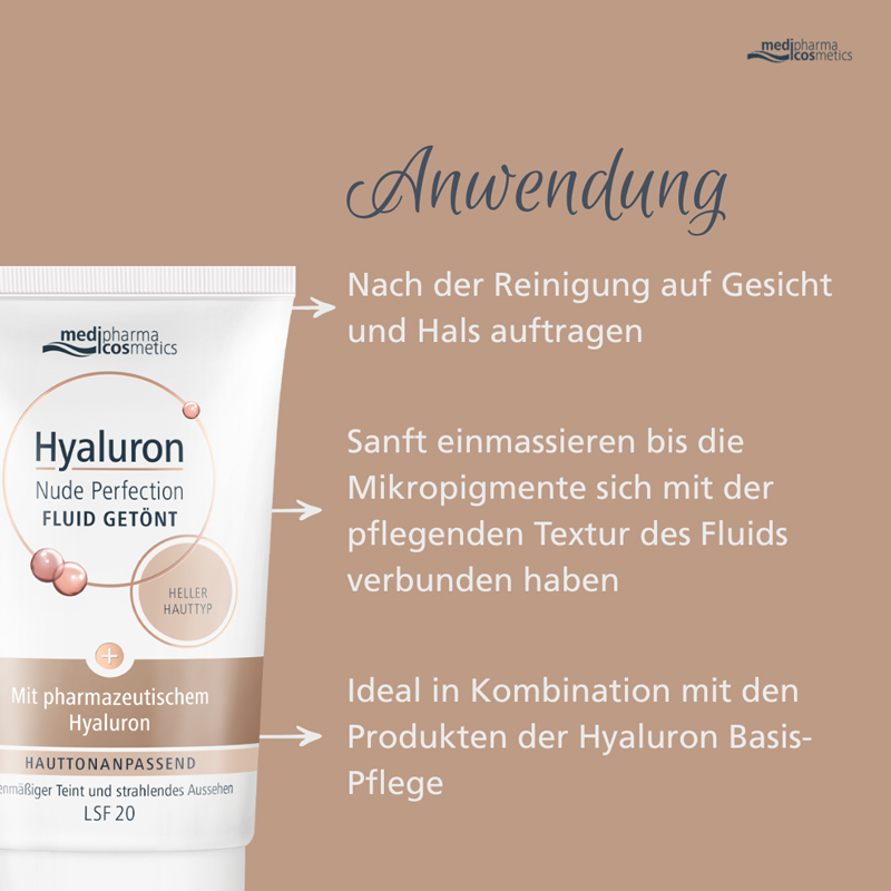 Hyaluron Nude Perfection FLUID GETÖNT LSF 20 50 ml Creme