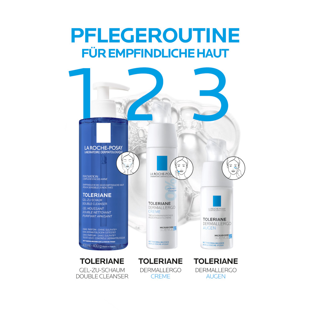 LA ROCHE-POSAY TOLERIANE GEL zu SCHAUM CLEANSER 400 ml Gel