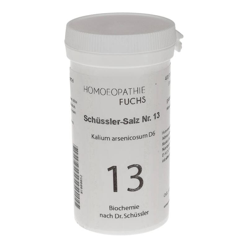 HOMOEOPATHIEFUCHS Schüssler-Salz Nummer 13 Kalium arsenicosum D6 Biochemie 400 St Tabletten