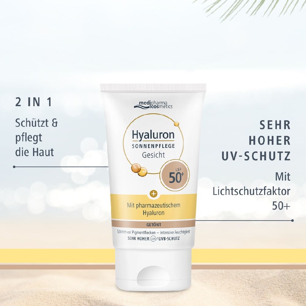 HYALURON Sonnenpflege Gesicht LSF 50+ getönt 50 ml Creme