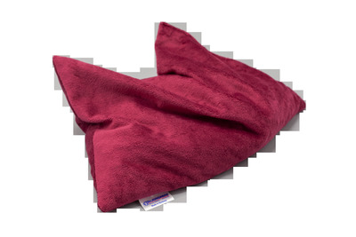 KIRSCHKERNKISSEN 20x30 cm mit Flausch bordeaux 1 St