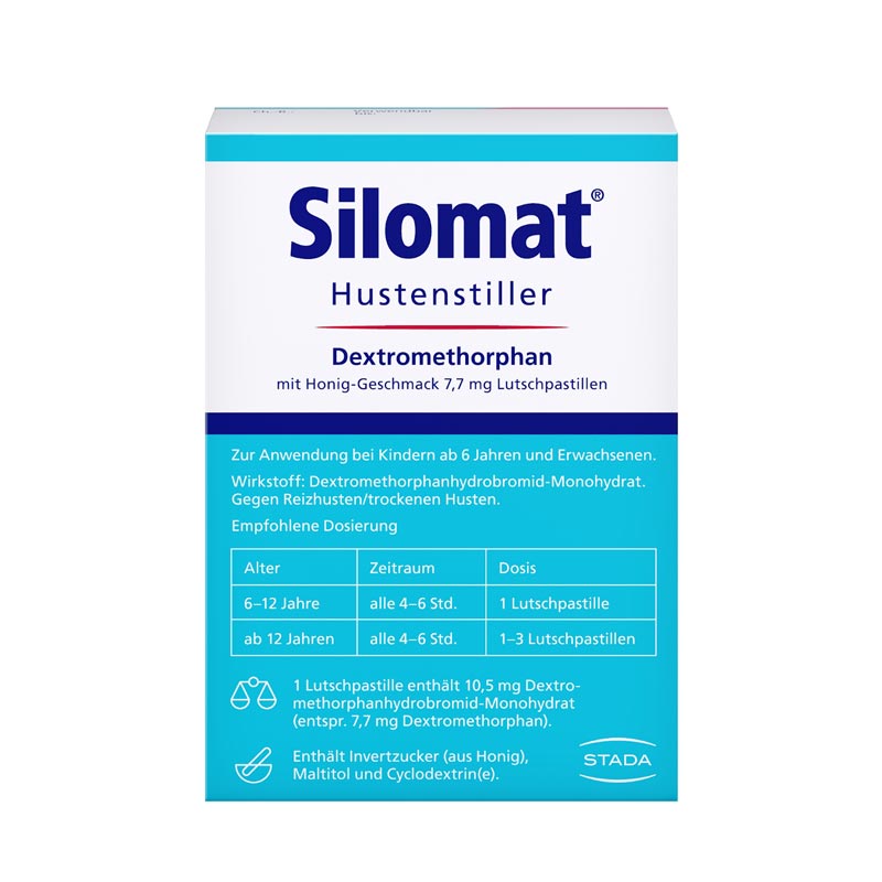 Silomat Hustenstiller Dextromethorphan Honig 40 St Lutschpastillen