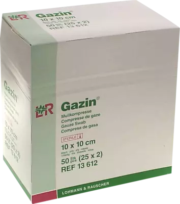 GAZIN Mullkomp.10x10 cm steril 8fach 25X2 St Kompressen