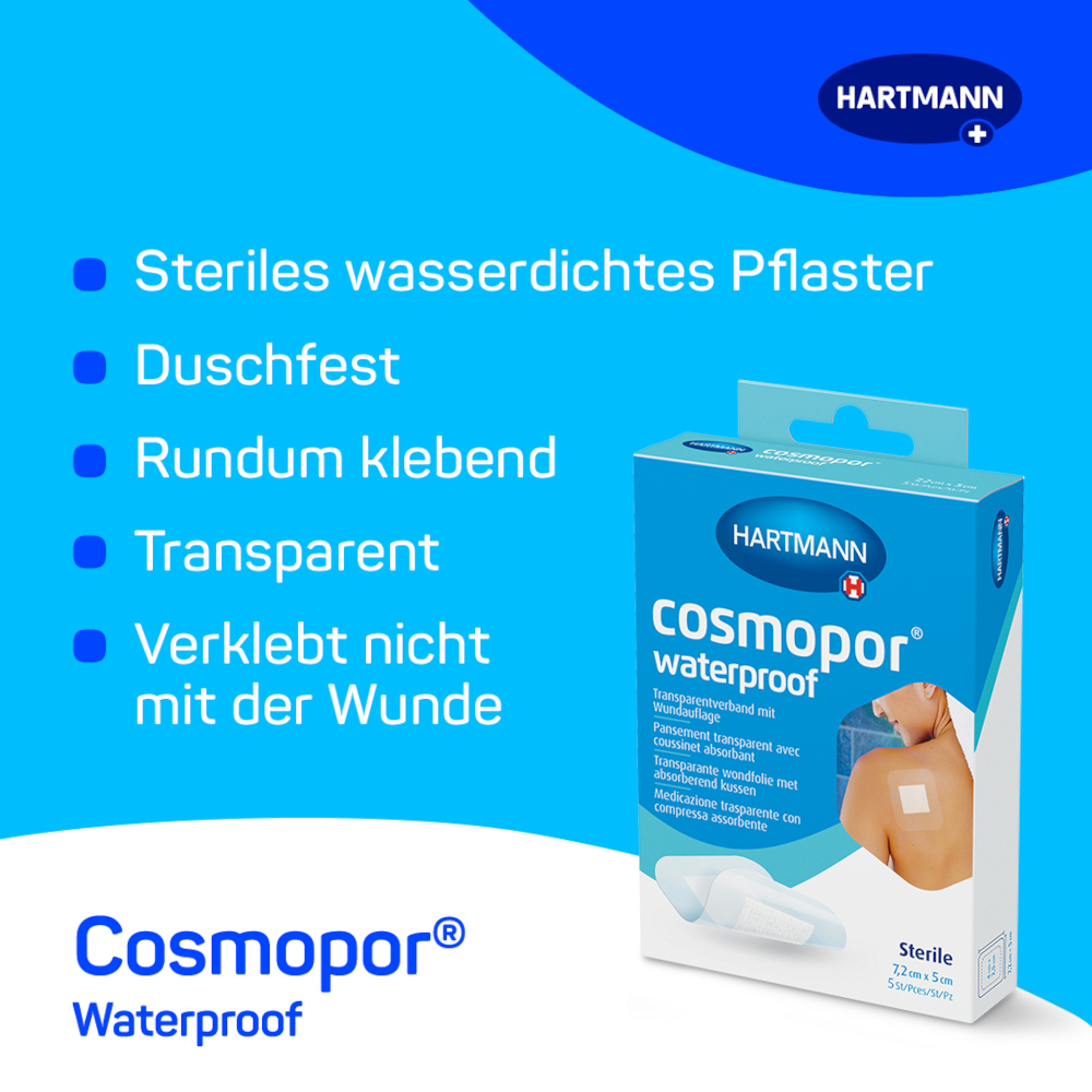 cosmopor waterproof 7,2x5cm 5 St Pflaster
