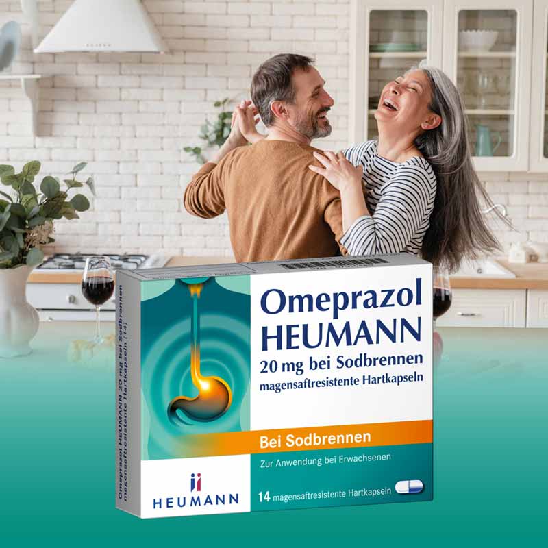 Omeprazol HEUMANN 20mg bei Sodbrennen 7 St Magensaftresistente Hartkapseln