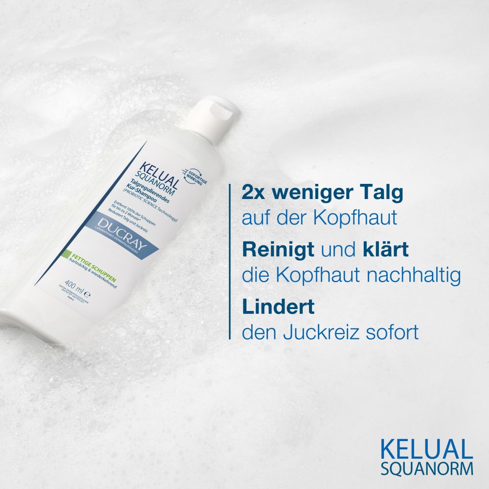 DUCRAY KELUAL SQUANORM Shampoo Fettige Schuppen  400 ml Shampoo