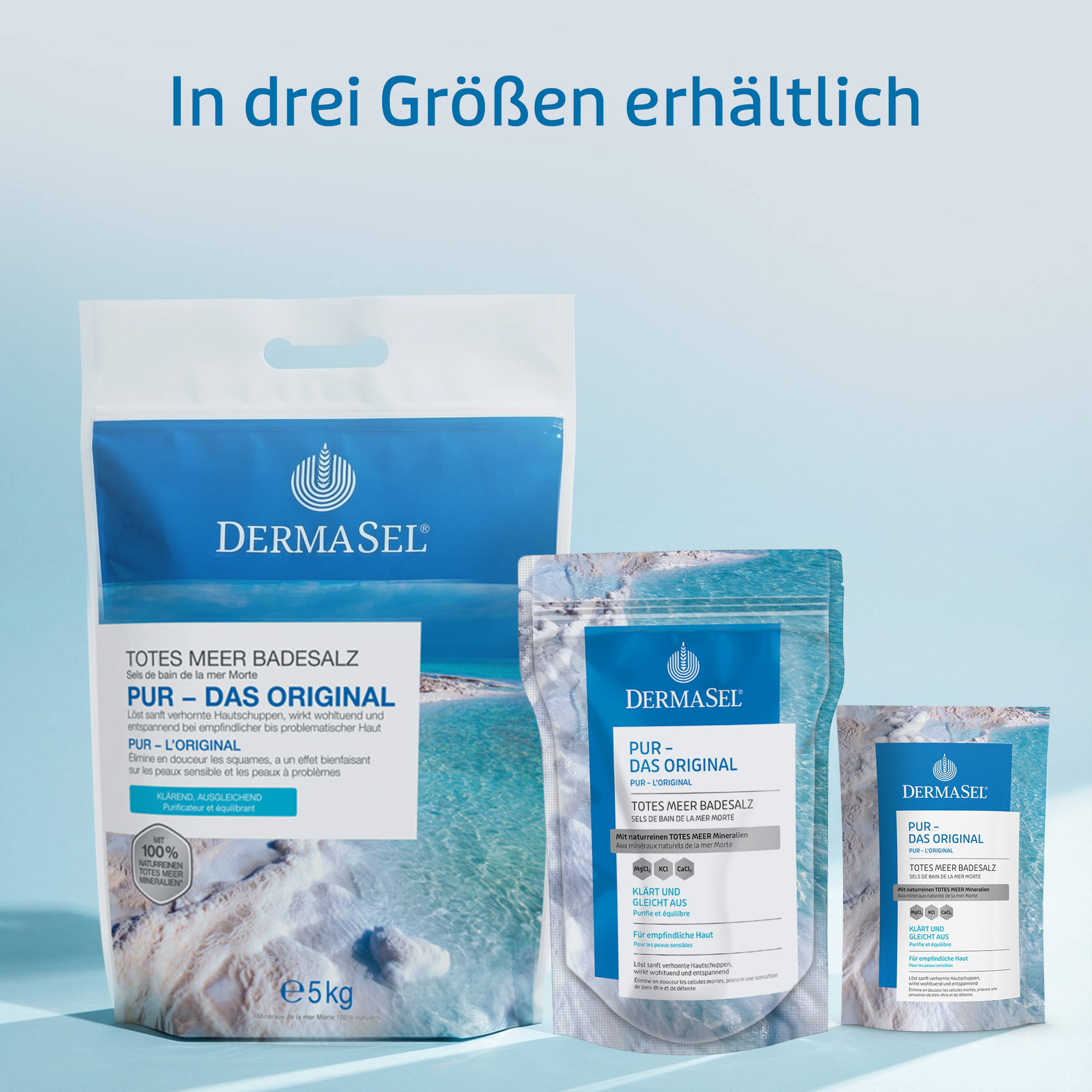 DERMASEL PUR - DAS ORIGINAL TOTES MEER BADESALZ 1500 g Salz