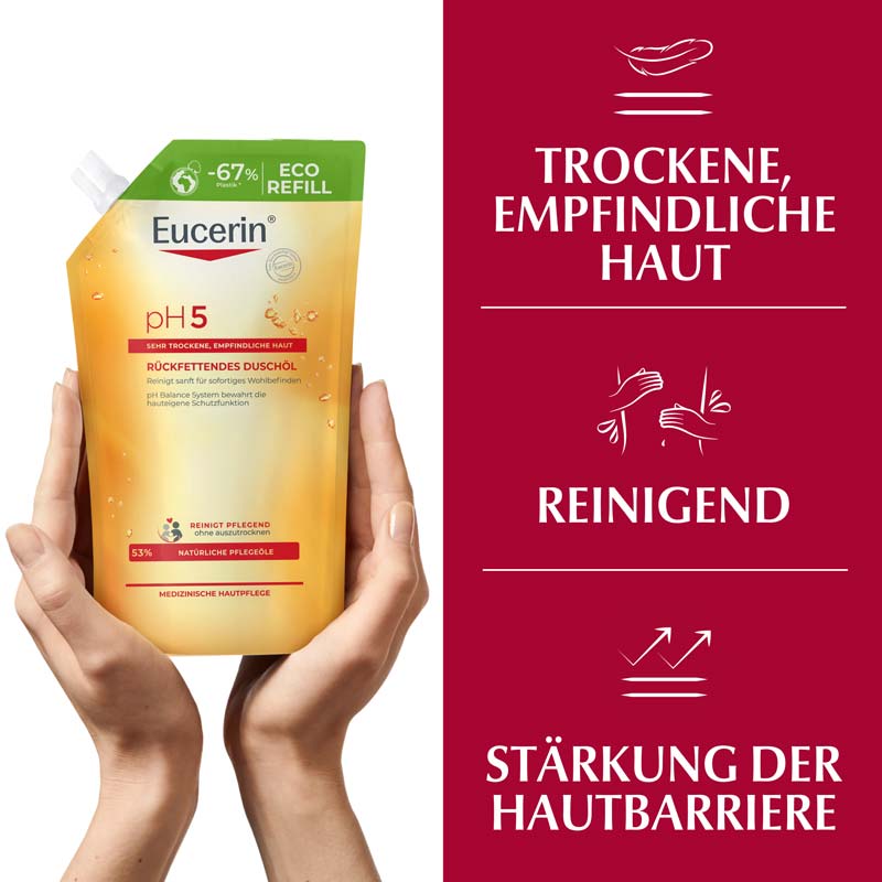 Eucerin pH5 Rückfettendes Duschöl Nachfüllpack 400 ml Duschgel