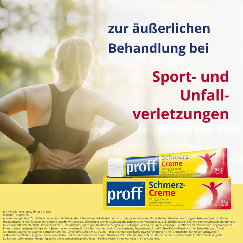 Proff Schmerzcreme 50mg/g 50 g Creme