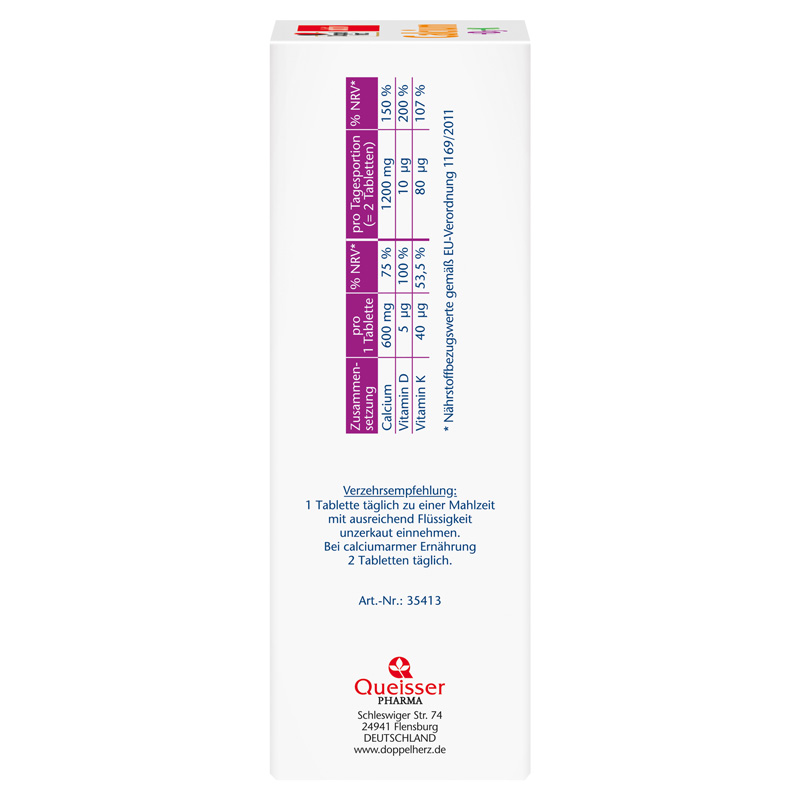 Doppelherz aktiv Calcium + D3 + K  120 St Tabletten