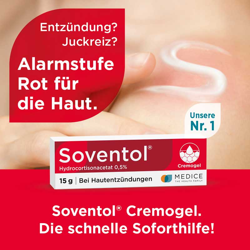 Soventol HydroCortisonACETAT 0,5% bei Hautentzündungen 15 g Creme