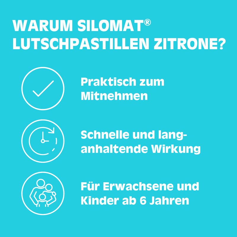Silomat Hustenstiller Dextromethorphan Zitrone 40 St Lutschpastillen
